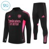 Arsenal Trenings Collegegenser 2025-26 Kvart-Zip Svart - Barn